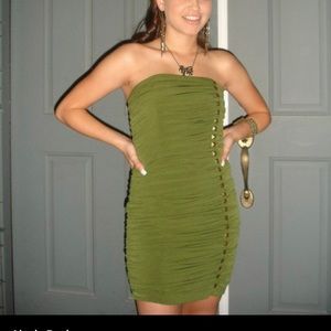Jessica McClintock olive dress